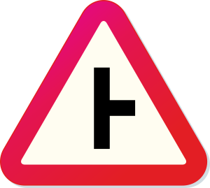 old-style left turn sign