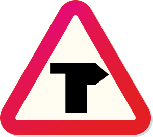 Main road turns left