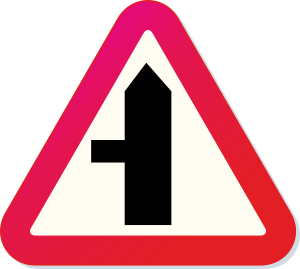 Junction on the left
