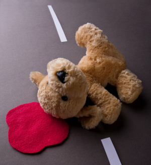 Teddy bear - run over