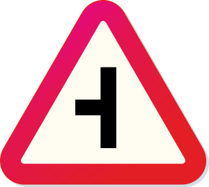 old-style left turn sign