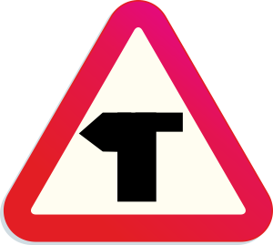 Main road turns left