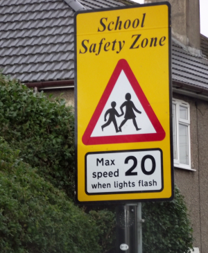 School safety zone sign